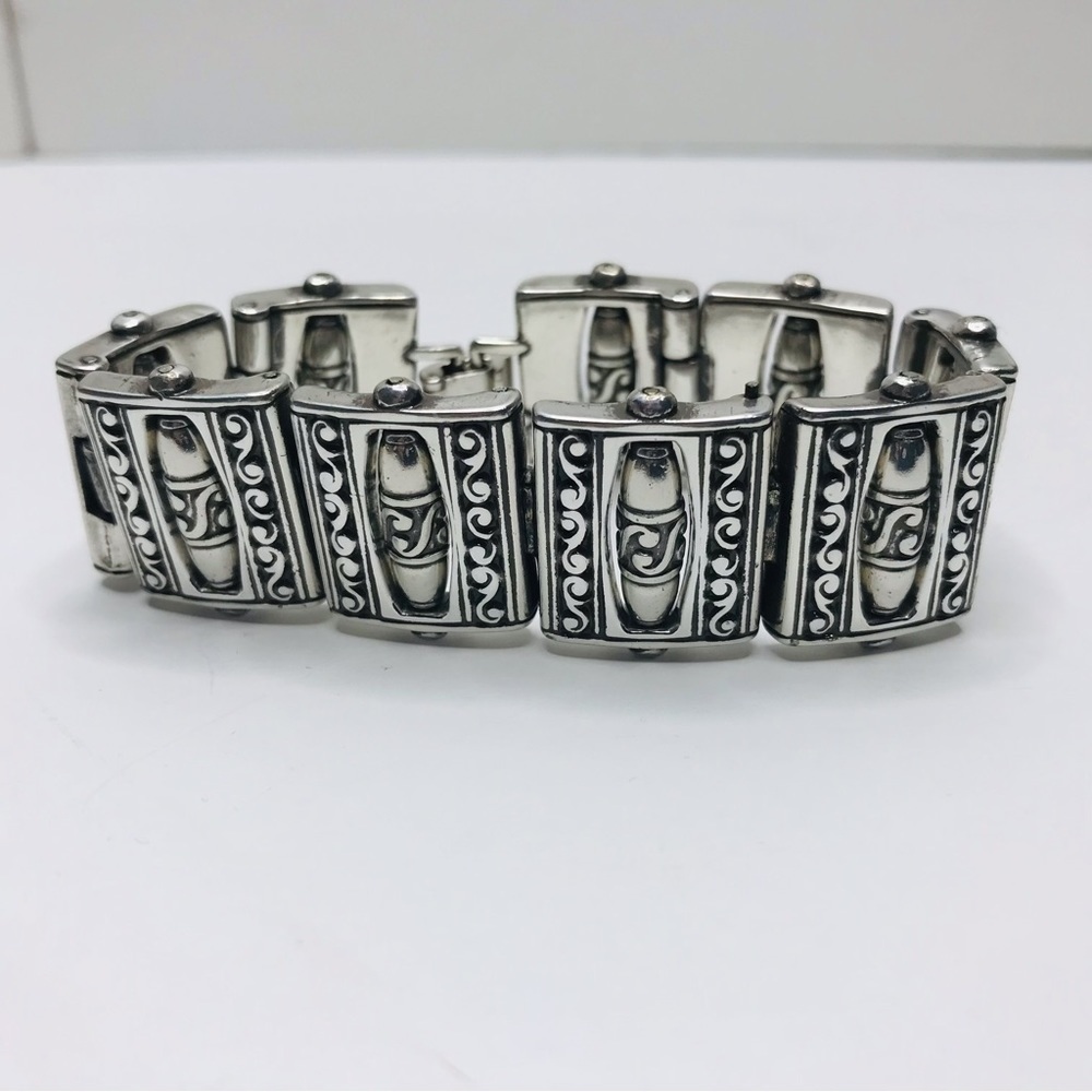 Price is firm New BRIGHTON Silver Barrel Beaded Square Design Bracelet